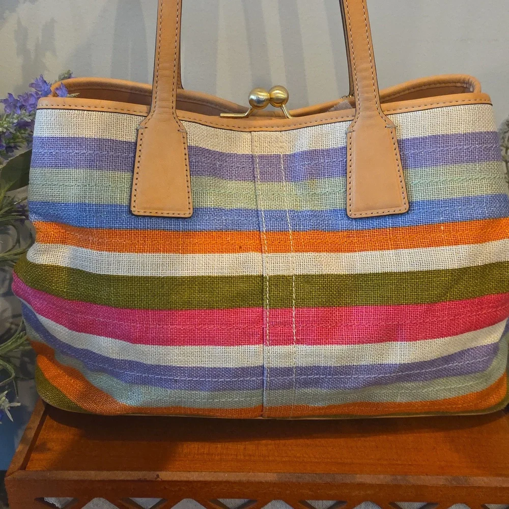 Coach HAMPTONS 10TH ANNIVERSARY ARCHIVE EDITION VACHETTA AND CANVAS 2 PC SET - Picture 5 of 14